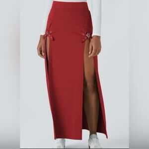 Halara Aline Maxi Skirt with Buckles & Slits